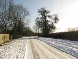 Road by Wandon Green Farm