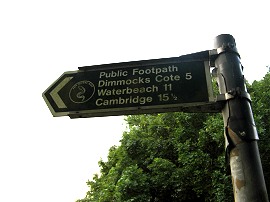 Sign at the end of the days walk