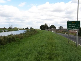 Flood wall alongside the A10