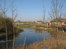 View down to the River Nene