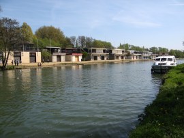 Oxford University College boat houses