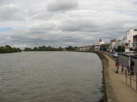View down the Thames at Mortlake
