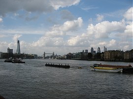 View back to the City of London