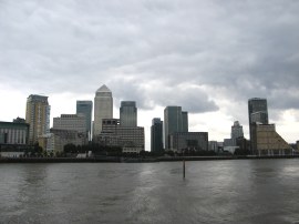 View over to Docklands