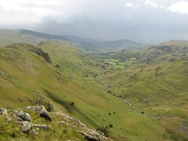 View down to the Easedale Valley
