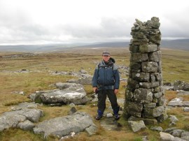 Slender stone cairn