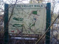 Lea Valley Walk information board, Holwell Court