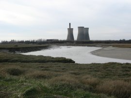 View towards Richborough Power Station
