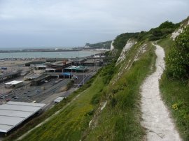 Path above Dover Eastern Docks