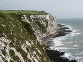 White Cliffs of Dover by Langdon Bay